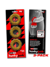 Hunkyjunk Super Huj 3-Pack Cock Rings Bronze Metallic Cock Ring Sets